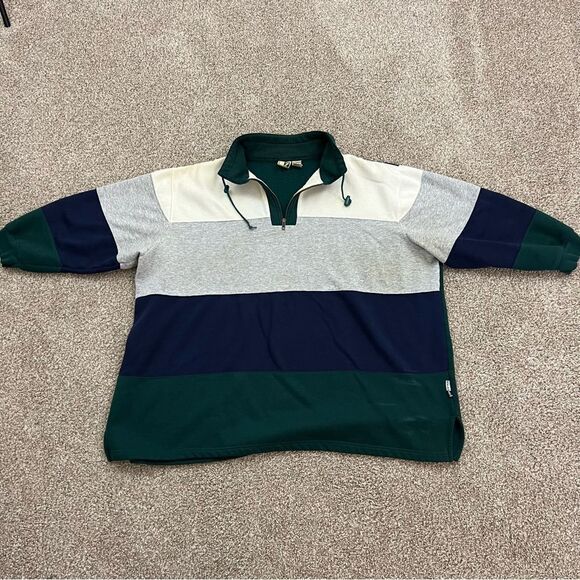 Vintage Oversized Rugby Grunge Sweatshirt Distressed Women's 3X - Picture 1 of 7